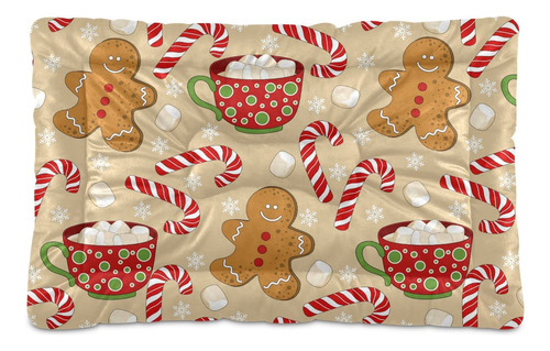 Mazeann Linda Cama De Navidad Con Diseño De Pan De Jengibr.