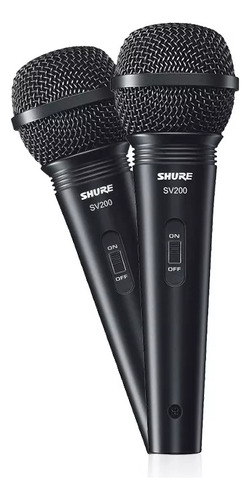 Kit De 2 Micrófonos Shure Sv200 Vocal Dinámico