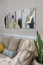 Comprar Cuadros Nordicos Tripticos Pintados A Mano Modernos Living