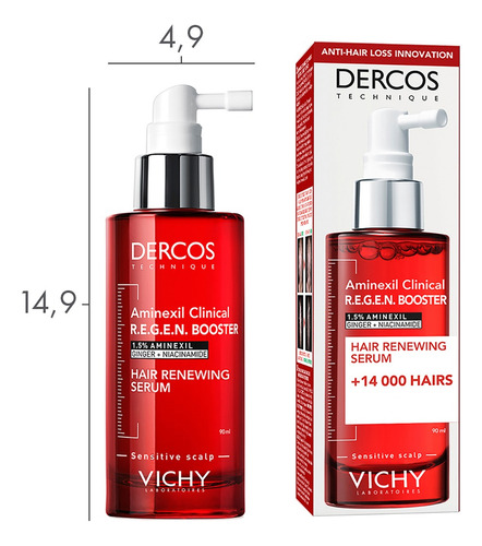 Vichy Dercos Serum Anti-caídaaminexil Clinical Regen 90ml