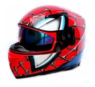 Casco De Motocicleta Spiderman Novedoso Nuevo