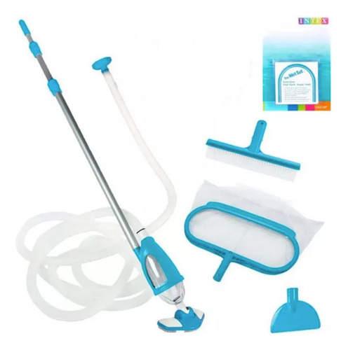 Kit Aspiradora Mantenimiento Lujo Alberca Intex + 6 Parches 