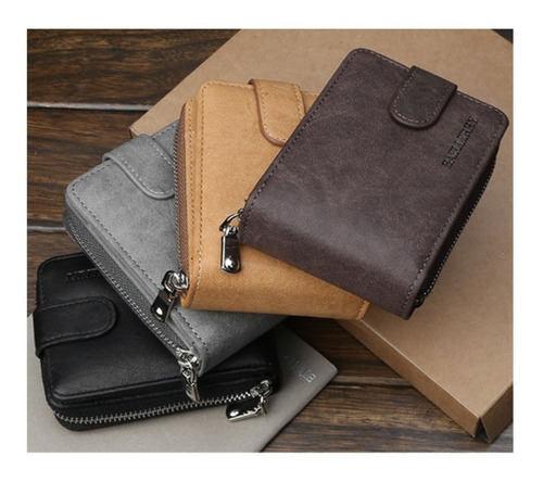 Linda Cartera Monedero Billetera Tarjetero Para Mujer Dama Color Ocre
