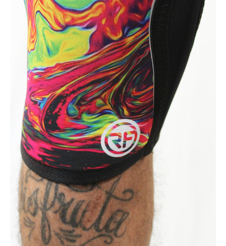 Rodilleras De Neopreno Psy Trance Runfit 7mm Color Negro Talla S