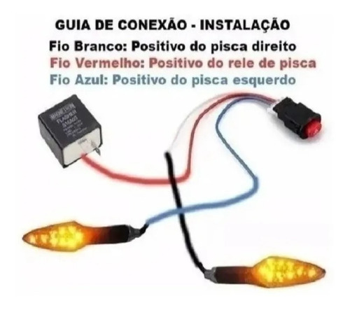 Interruptor Pisca Alerta Universal Para Adaptação Motos.