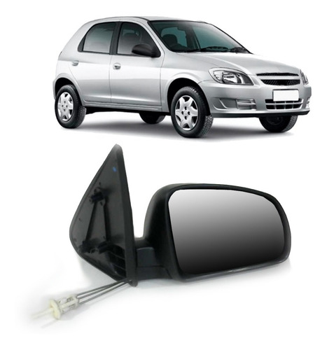 Retrovisor Celta Prisma 2007 2008 2009 2010 2011 2012 2013 2014  Com Controle - Lado Direito