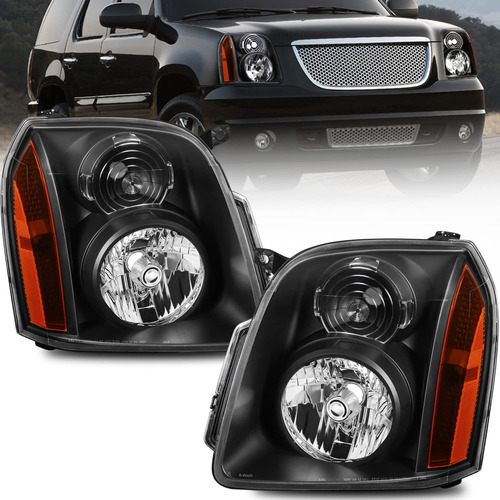 Mostplus Conjunto Faro Delantero Para Gmc Yukon 2007-2 Negra