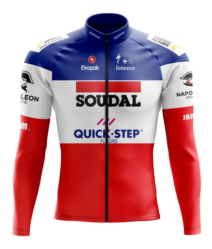 Jersey Ciclismo Ruta Mtb Quick Step Francia 2023 Manga Larga