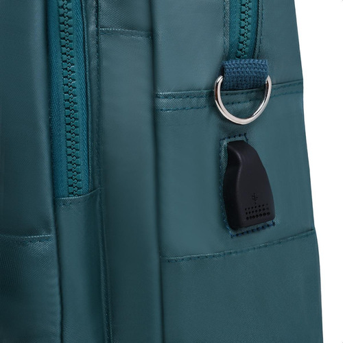 Bolsa Mochila Escolar 3 Em 1 Ótimo Acabamento C/ Usb Cor Verde Desenho Do Tecido Lisa