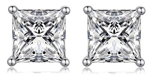 Aretes Moissanite Diamante Lab 2.5 Ct Ak Jewelry Plata 925