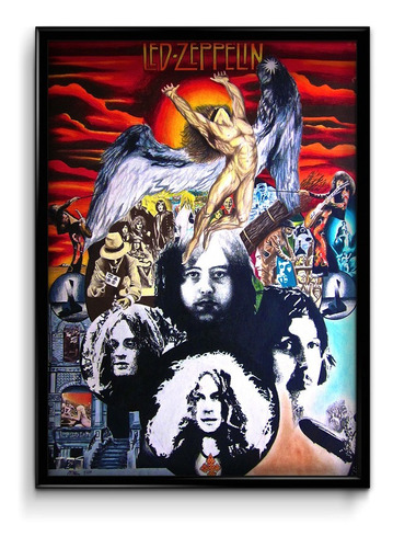 Cuadro Led Zeppelin M2 35x50 (marco + Lámina + Vidrio)