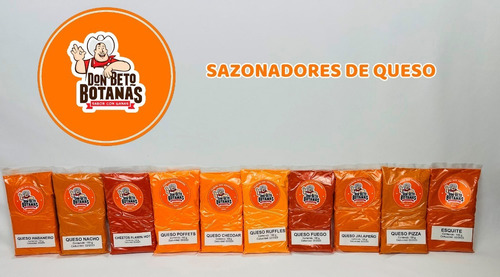 Sazonadores De Quesos 10 Pz De 100 G Para Palomitas