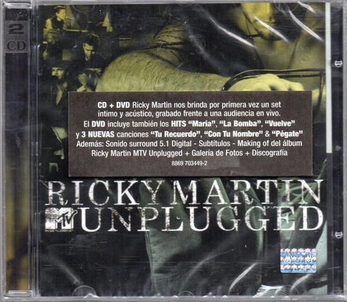 Ricky Martín Mtv Unplugged Cd/dvd Nuevo Y Sellado