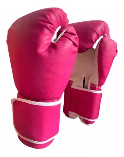 Guantes Boxeo Kickboxing Rosa 12/14 Oz Nacionales