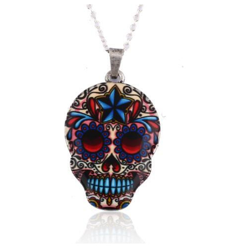 Smjel-collar Gótico Con Esqueleto De Calavera Para Oxl021