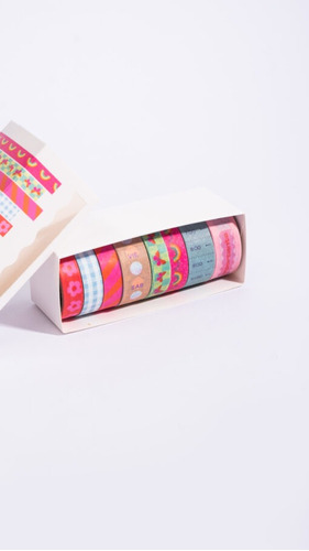 Cinta Adhesiva Decorativa Washi Tape 8 Rollos X 3 Metros
