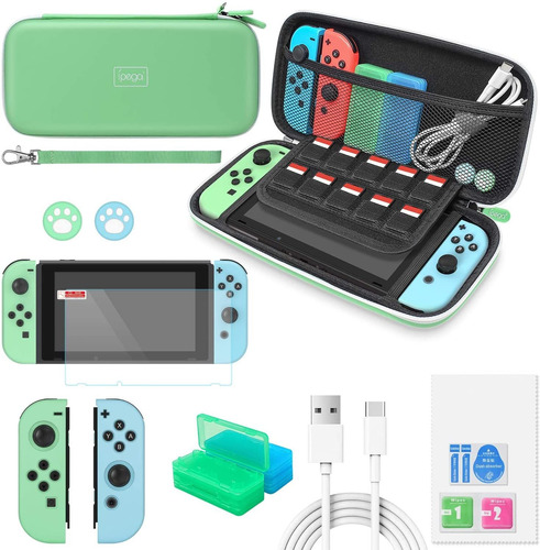 Juego De Accesorios Para Switch Lite Animal Crossing Verde C