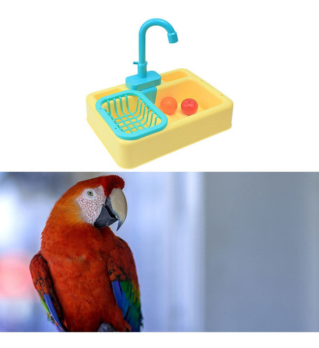 Tina De Baño De Aves Faucet Giratorio De Flujo Amarillo Tina De Baño De Aves Faucet Giratorio De Flujo Amarillo
