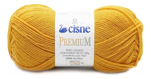 Fio Cisne Premium 100g 280mts Tex 357 100% Acrílico Crochê Cor 01871-amarelo Escuro