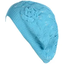 Comprar Gorros Sombreros Y Boinas De Punto Azul Claro Talla Única