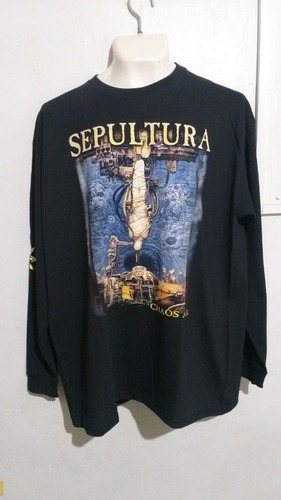 Sepultura Chaos Ad Playera Manga Larga Slayer Sodom Kreator