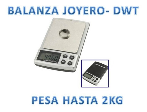 Balanza Peso Digital 0.01 A 2000g Joyero Oro Portatil