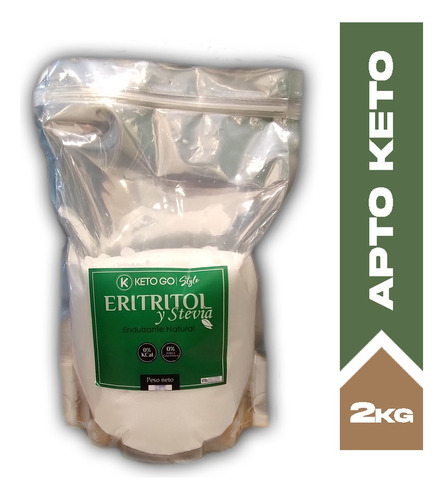 Eritritol + Stevia X 2 Kg - Keto Premium - Apto Diabético 