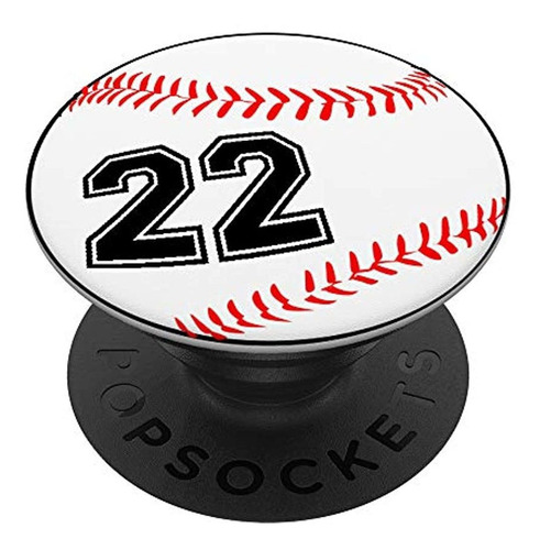 Jugador De Beisbol No 22 Jersey Pop Socket Regalo