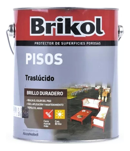 Brikol Piso Brillo Duradero X 4lts Protege Y Decora