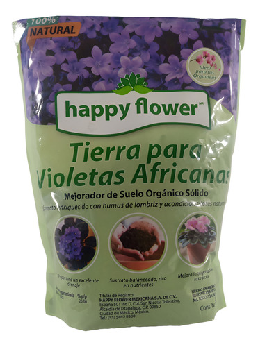 Tierra Para Violetas Africanas 1kg Happy Flower