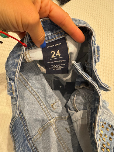 Short Collins Full Rock Talle 24 Lovely Denim Impecable (Usado)