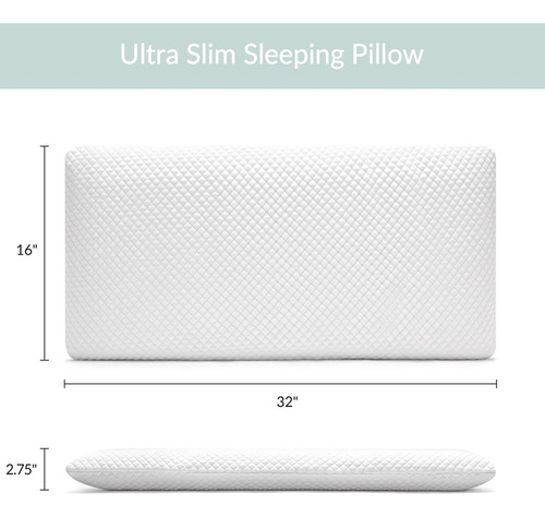 Am Aeromax Almohada De Espuma Viscoelástica Hiperdelgada Ta