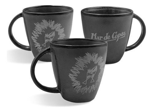 Pack Taza Copera Gris,mardecopas,serigrafiado,12onzas,nuevo 