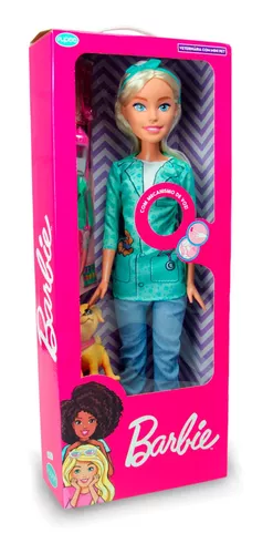 Boneca Barbie Veterinária 70 Cm Grande Divertida Lançamento