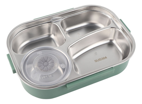 Fiambrera De Acero Inoxidable Caja Bento Portátil De 4