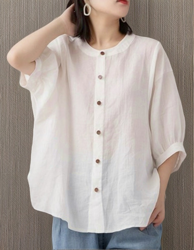 Blusas Vintage De Algodón Con Mangas De Farol Para Mujer