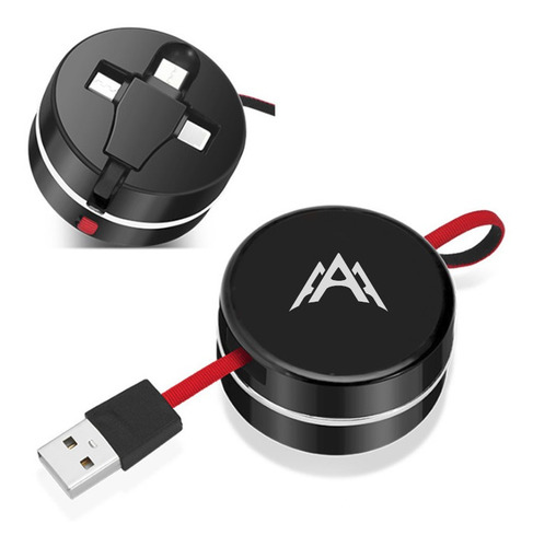 Cabo De Carregamento Usb Retrátil 3 Em 1 