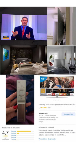 Imagem 1 de 6 de Tv Samsung 65 Curva