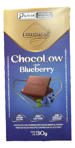 Chocolate Chocolow Blueberry Zero Açúcar Lactose Gluten 30g