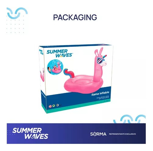 Inflable Llama Rosa Salvavida Infantil Para Niña Flotador