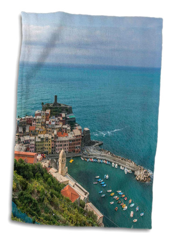 Toalla De Mano 3d Rose Italy-cinque Terre-vernazza, 15 X 22