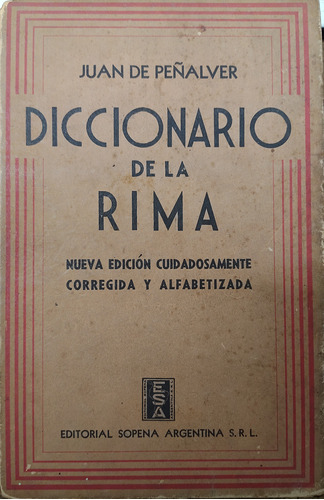Diccionario De La Rima - Juan De Peñalver