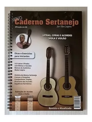 Caderno Sertanejo Letras, Cifras Viola E Violao Premium - Casadei  Instrumentos Musicais