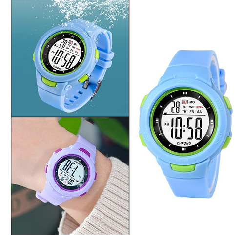 3 Reloj Digital Para Niños Reloj De Pulsera Para Azul Claro