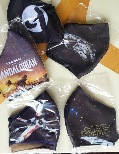 Set De 4 Tapabocas Edición Star Wars Y The Mandalorian