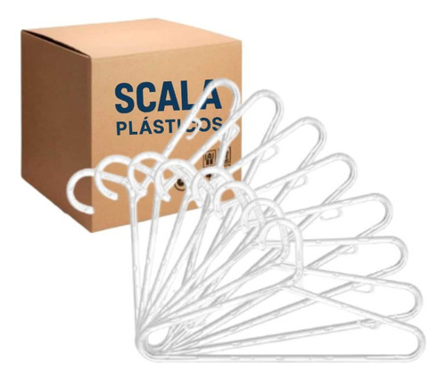 Kit 20 Cabides Tradicional Extra Grosso11mm Acrílico Cristal