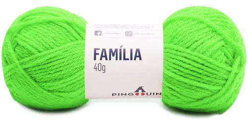 Lã Família Pingouin 40g 106mts 100% Acrílico Tricô Cor 7660- Sport Green