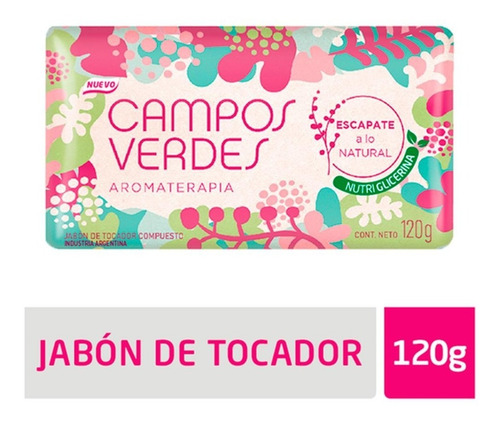 Imagen 4 de 9 de Jabon De Tocador En Barra Fragancias Campos Verdes 120g