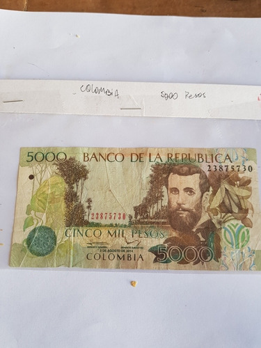 Billetes Colombia 5 Mil Pesos 