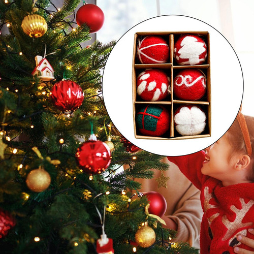 Adornos Navideños, Bolas De Fieltro A Granel, Estilo A
